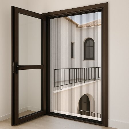 mosquitera plisada lateral para puertas 40mm