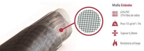 malla de mosquitera extendida