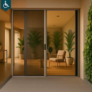 mosquitera plisada lateral para puertas 40mm