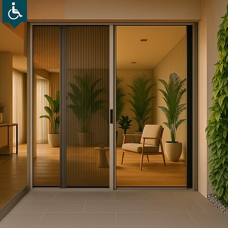 mosquitera plisada lateral para puertas 40mm