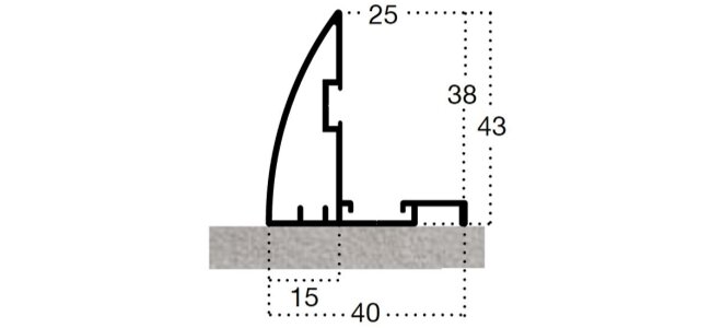 mosquitera plisada lateral para puertas 40mm