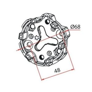 motor vía radio cherubini ora zrx Ø45 (toldo con y sin cofre)
