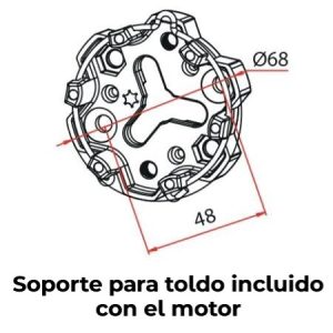 motor mecánico para pulsador cherubini roll ojiva 70 y 78