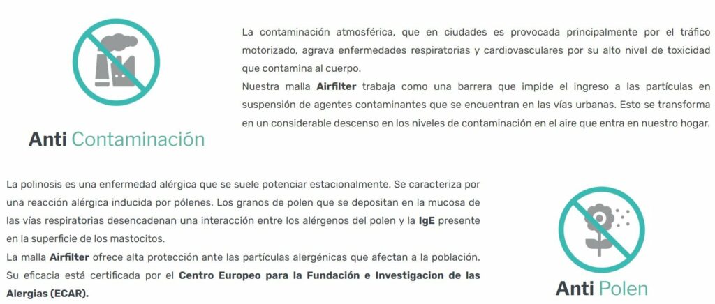 mosquitera enrollable tela antipolen