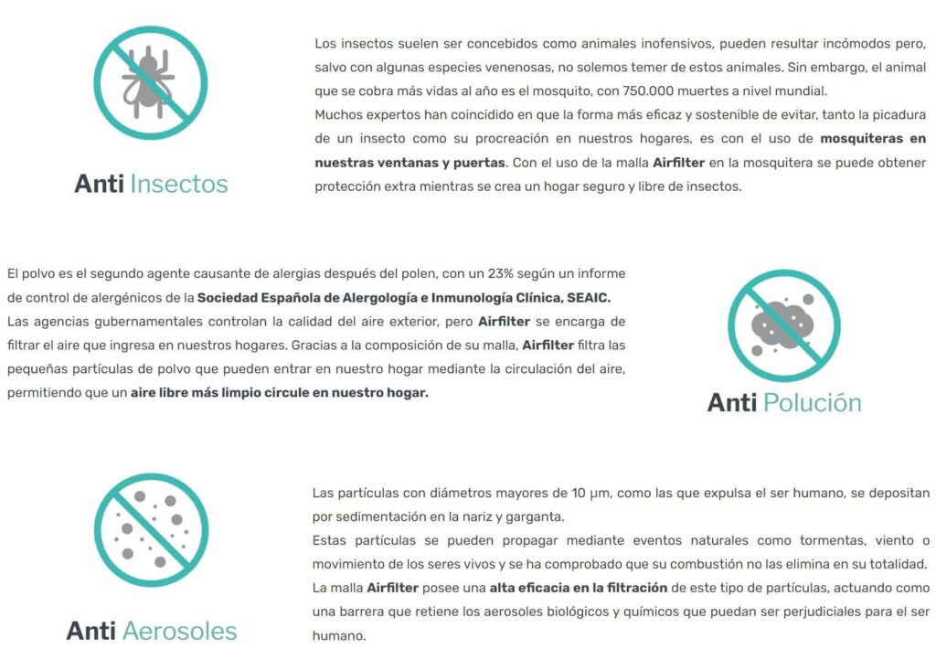 mosquitera enrollable tela antipolen