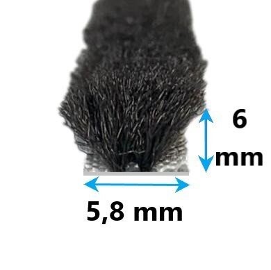 felpudo para guía mosquitera enrollable 5,8x6mm