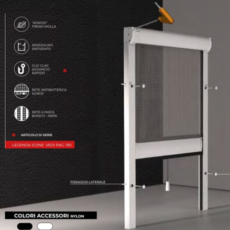 mosquitera enrollable para montaje frontal