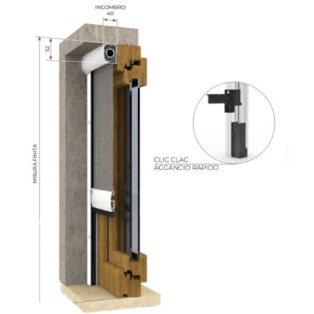 mosquitera enrollable para montaje frontal