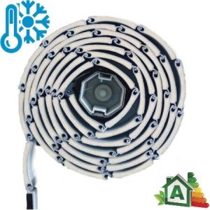 persiana enrollable de aluminio térmico alta densidad curva 43mm