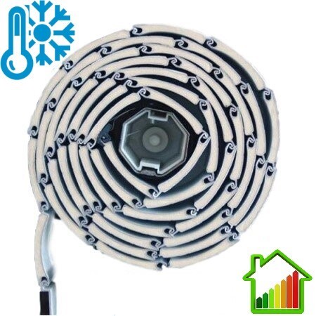 persiana enrollable de aluminio térmico curva 43mm