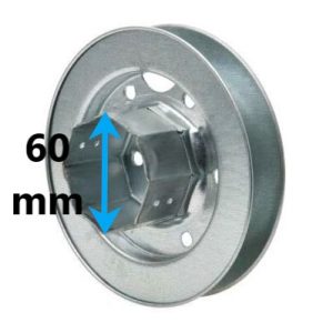 disco metálico con espiga para cinta 22mm