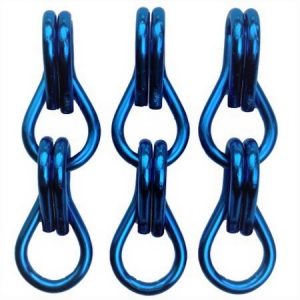 cortina cadena de aluminio azul fabricada a medida