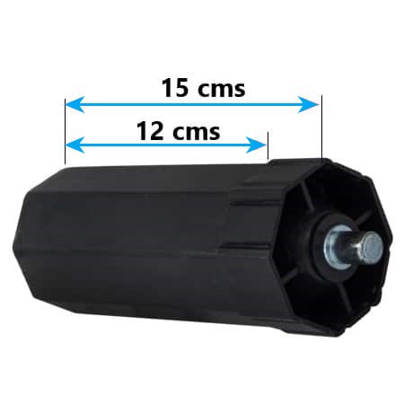 capsula de pvc negra con espiga metálica