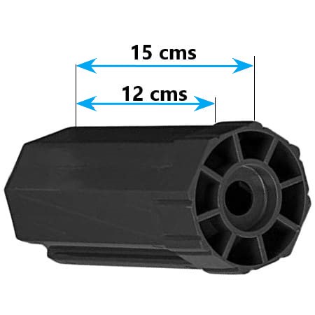 capsula de pvc negra con rodamiento