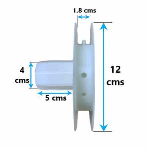 disco de pvc con espiga para eje 40mm