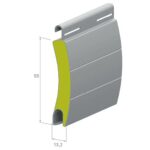 Lama persiana de Aluminio térmico 55mm curva