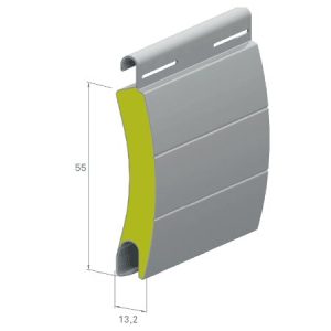 lama persiana de aluminio térmico 55mm curva