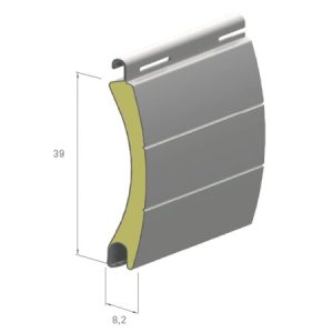 lama persiana de aluminio térmico 39mm curva