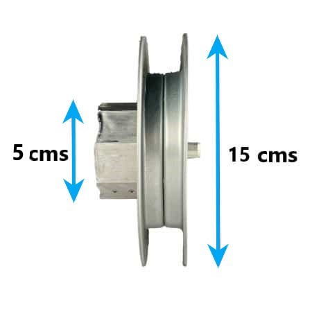 disco metálico con espiga eje 50mm cinta 22mm