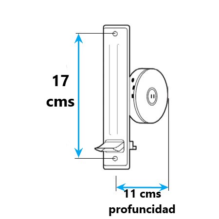 recogedor con placa metálico obra para embutir