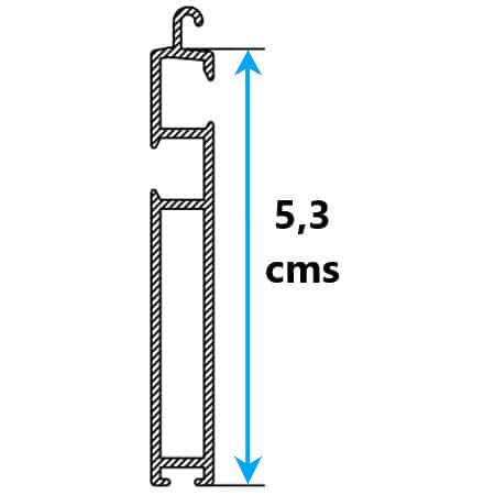 terminal de aluminio 1 canal para persianas (copia)