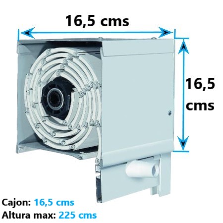 persiana cajón de aluminio exterior con lamas térmicas (sin obra)